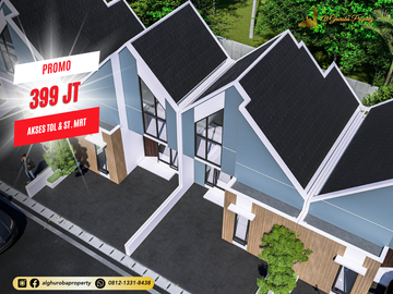 Rumah Mezzanine di Cluster Muslim dekat Pamulang Pondok Cabe 399 juta, Tidak Banjir