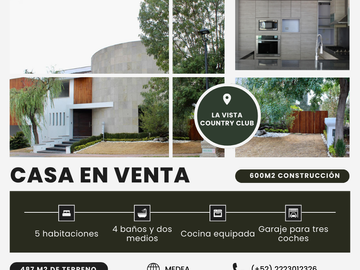 Exclusiva Residencia de Lujo con Amplios Espacios y Entorno Privilegiado en la Vista Country Club