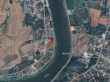 For Sale House with Land 2-0-9.6 Rai by Ping River, Near Ban Mae Soi School, Chiang Mai Location: Mae Soi Subdistrict, Chom Thong District, Chiang Mai