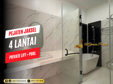 RUMAH MEWAH STRATEGIS 4 LANTAI MURAH PLUS PRIVATE POOL AKSES MUDAH KE SCBD SUDIRMAN JAKARTA