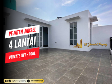 RUMAH MEWAH STRATEGIS 4 LANTAI MURAH PLUS PRIVATE POOL AKSES MUDAH KE SCBD SUDIRMAN JAKARTA