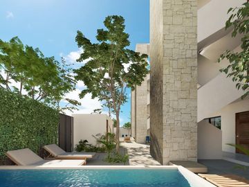 DEPARTAMENTO 1 RECAMARA EN TULUM/ VENTA/ A 10 MINUTOS DEL MAR/ROI.