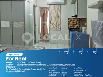 Apartemen Gading Nias Residence Tower Dahlia Lt.10 Kelapa Gading, Jakarta Utara