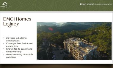 54K Monthly Downpayment/ 2 Bedroom/ 84.5 sqm MONCELLO CREST RESIDENTIAL CONDOMINIUM – TURNOVER AUGUST 2029