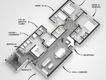Departamento de Estreno en La Molina - 4to piso – Frente a Parque