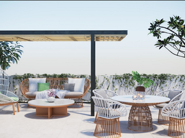 Excelente departamento en Roma Sur, 97 m2 de construcción  2R/2B/2E  Roof privado de 70 m2