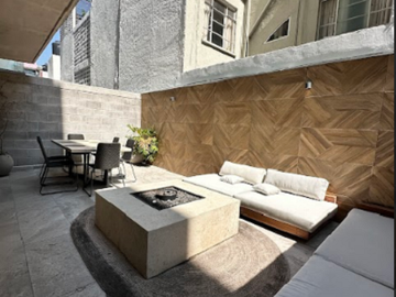 Excelente departamento en Roma Sur, 97 m2 de construcción  2R/2B/2E  Roof privado de 70 m2