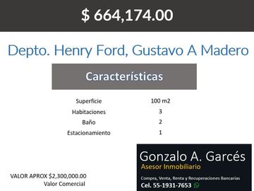 Depto. Henry Ford, Gustavo A Madero