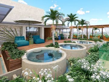 Condominio de lujo en casona restaurada con amenidades venta, Centro Merida