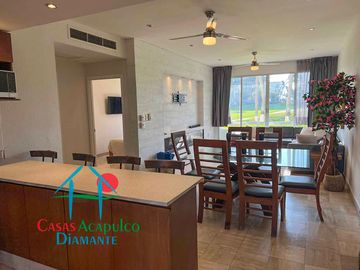 Departamento en renta mensual en contrato anual con vista al campo de golf