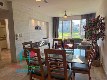 Departamento en renta mensual en contrato anual con vista al campo de golf