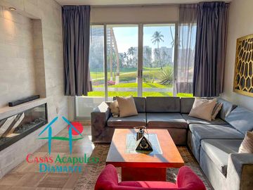 Departamento en renta mensual en contrato anual con vista al campo de golf