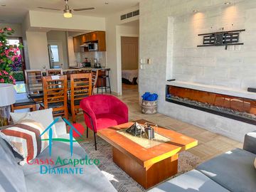 Departamento en renta mensual en contrato anual con vista al campo de golf
