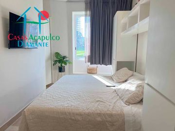 Departamento en renta mensual en contrato anual con vista al campo de golf