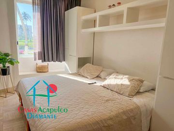 Departamento en renta mensual en contrato anual con vista al campo de golf