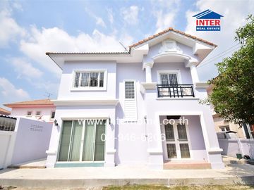 2-storey detached house, 77 sq m, Pruksa Village 3, Khlong 3, Soi Liap Khlong 3, Rangsit-Nakhon Nayok Road, Liap Khlong Sam Road, Khlong Luang, Pathum
