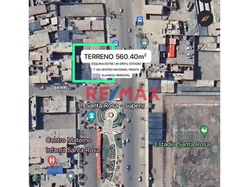 Terreno Frente De Alameda De Santa Rosa En Esquina 560.40M²