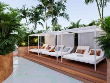 Estudio a dos calles del mar en Playa del Carmen