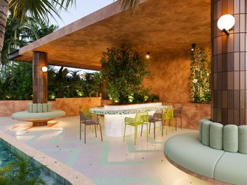 Estudio a dos calles del mar en Playa del Carmen