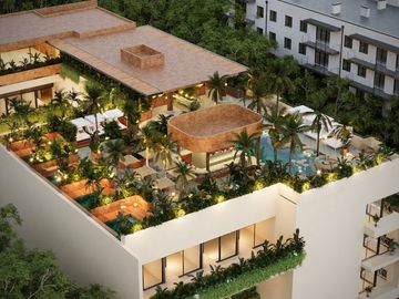 Estudio a dos calles del mar en Playa del Carmen