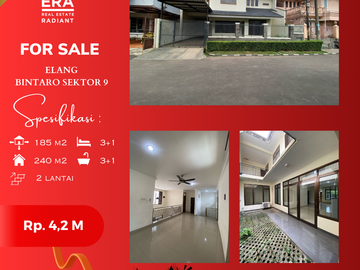 TURUN HARGA! Rumah 2 Lantai di Elang Bintaro Sektor 9, LT 185m², Harga 4.2M-3,9 (NEGO)