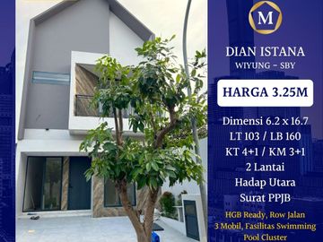 RUMAH BARU SIAP HUNI DI DIAN ISTANA CLUSTER MOCA VERBANA DEKAT GRAHA FAMILY