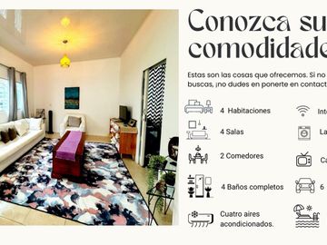 VENDO CASA DE ALQUILER AMOBLADA, 4 HABITACIONES, 4  BAÑOS