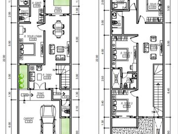 Rumah Baru Semi Furnished Lokasi Tengah Kota di Mojo Gubeng Surabaya