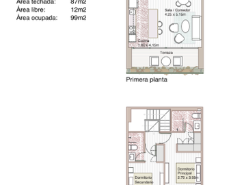 Venta Duplex, tipo chalet, 2 dormitorios Miraflores