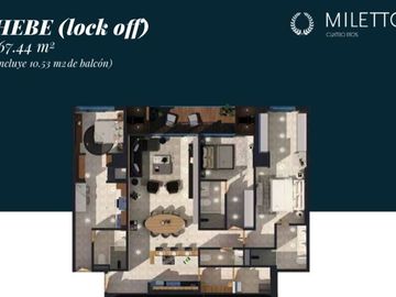 Departamento en venta en Torre Miletto Modelo Hebe A1