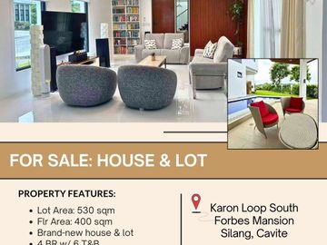 FOR SALE House & Lot located in Karon Loop, South Forbes Mansion, Silang, Cavite