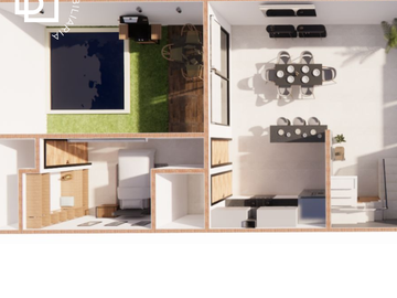 Preciosa casa en venta con alberca y recamara en planta baja en Mérida Yucatán