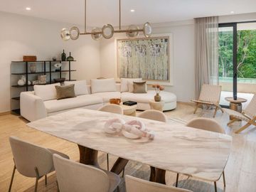 Departamento exclusivo, campo de golf, club de playa, venta, Playa del Carmen