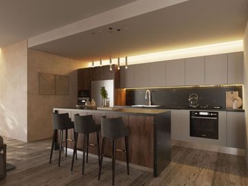 Departamento exclusivo, campo de golf, club de playa, venta, Playa del Carmen