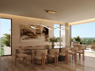 Penthouse de lujo, piscina privada, campo de golf, en venta, Playa del Carmen