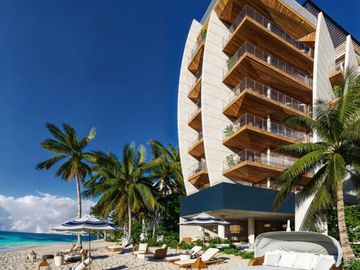 EXCLUSIVO DEPARTAMENTO FRENTE AL MAR DE PLAYA DEL CARMEN