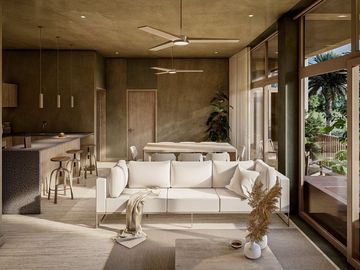 PENTHOUSE DE LUJO, DISEÑO LOCK OFF, PRE VENTA, ALBERCA PRIVADA, ROOF TOP CON VISTA A LA LAGUNA DE BACALAR, COSTERA BACALAR