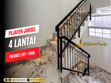 RUMAH MEWAH 4 LANTAI ADA KOLAM RENANG DAN LIFT PEJATEN KALIBATA JAKARTA SELATAN