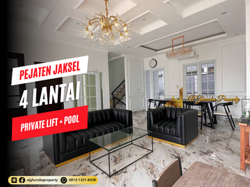 RUMAH MEWAH 4 LANTAI ADA KOLAM RENANG DAN LIFT PEJATEN KALIBATA JAKARTA SELATAN