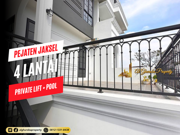 RUMAH MEWAH 4 LANTAI ADA KOLAM RENANG DAN LIFT PEJATEN KALIBATA JAKARTA SELATAN