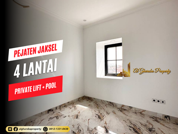RUMAH MEWAH 4 LANTAI ADA KOLAM RENANG DAN LIFT PEJATEN KALIBATA JAKARTA SELATAN