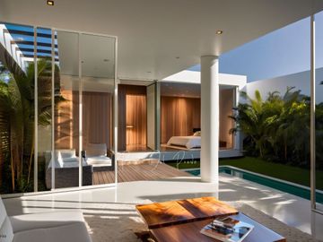 Venta Casa moderna en un nivel con vista al jardín, y hermosa terraza