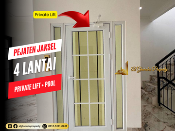 RUMAH MEWAH 4 LANTAI ADA KOLAM RENANG BISA TAMBAH LIFT PEJATEN KALIBATA JAKARTA SELATAN