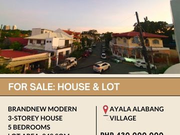 FOR SALE House & Lot located in Ayala Alabang Village, Brgy. Ayala Alabang, Muntinlupa City