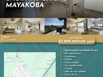 Venta de Departamento Amueblado en Playa del Carmen – Ubicación Privilegiada y Amenidades Exclusivas en Ciudad Mayakoba