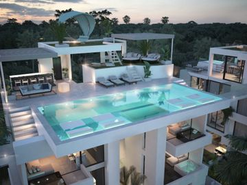 Departamento duplex con jardin y alberca privada en Venta