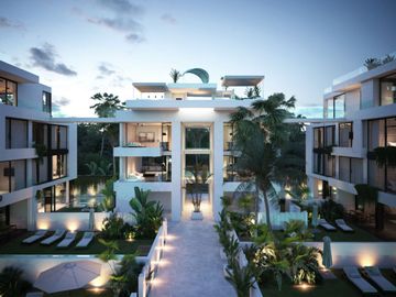 Departamento duplex con jardin y alberca privada en Venta