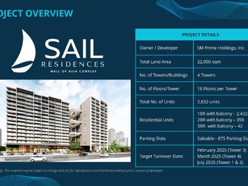 Preselling SAIL RESIDENCES Condominium at Mall of Asia Complex Pasay city