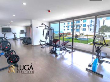 Departamento primera línea al mar 3 dormitorios amoblado en renta, sector playa murciélago, cerca al Mall del Pacífico, Manta, Ecuador