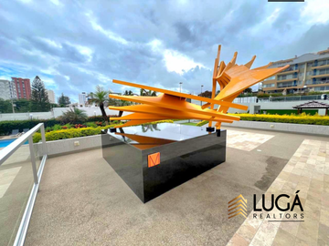 Departamento primera línea al mar 3 dormitorios amoblado en renta, sector playa murciélago, cerca al Mall del Pacífico, Manta, Ecuador